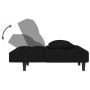 Sofá cama de 2 plazas con dos almohadas terciopelo negro de , Sofás - Ref: Foro24-375812, Precio: 237,34 €, Descuento: %