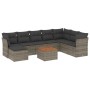Set de muebles de jardín 9 pzas y cojines ratán sintético gris de , Conjuntos de jardín - Ref: Foro24-3223785, Precio: 496,63...