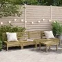 Garden sofa without armrests 4 units impregnated pine wood by , Modular outdoor sofas - Ref: Foro24-838011, Price: 144,49 €, ...