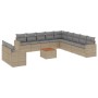 Set de sofás de jardín 12 pzas y cojines ratán sintético marrón de , Conjuntos de jardín - Ref: Foro24-3224204, Precio: 789,3...