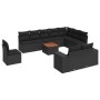 Set de sofás de jardín 11 pzas y cojines ratán sintético negro de , Conjuntos de jardín - Ref: Foro24-3225495, Precio: 692,74...