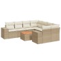 Set de sofás de jardín 9 pzas con cojines ratán sintético beige de , Conjuntos de jardín - Ref: Foro24-3225372, Precio: 602,7...