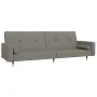 Sofá cama de 2 plazas con dos almohadas terciopelo gris claro de , Sofás - Ref: Foro24-375749, Precio: 291,03 €, Descuento: %
