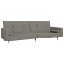 Sofá cama de 2 plazas con dos almohadas terciopelo gris claro de , Sofás - Ref: Foro24-375749, Precio: 296,20 €, Descuento: %
