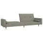 Sofá cama de 2 plazas con dos almohadas terciopelo gris claro de , Sofás - Ref: Foro24-375749, Precio: 291,03 €, Descuento: %