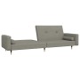 Sofá cama de 2 plazas con dos almohadas terciopelo gris claro de , Sofás - Ref: Foro24-375749, Precio: 296,20 €, Descuento: %