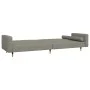 Sofá cama de 2 plazas con dos almohadas terciopelo gris claro de , Sofás - Ref: Foro24-375749, Precio: 291,03 €, Descuento: %