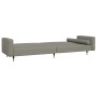 Sofá cama de 2 plazas con dos almohadas terciopelo gris claro de , Sofás - Ref: Foro24-375749, Precio: 296,20 €, Descuento: %
