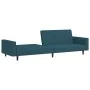 Sofá cama de 2 plazas terciopelo azul de , Sofás - Ref: Foro24-375936, Precio: 263,66 €, Descuento: %