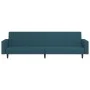 Sofá cama de 2 plazas terciopelo azul de , Sofás - Ref: Foro24-375936, Precio: 263,66 €, Descuento: %