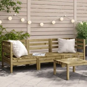 Sofá de jardín de 3 plazas madera de pino impregnada de , Sofás modulares de exterior - Ref: Foro24-838032, Precio: 146,70 €,...