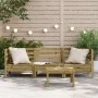 3-Sitzer-Gartensofa aus imprägniertem Kiefernholz von , Modulare Sofas für den Außenbereich - Ref: Foro24-838032, Preis: 146,...