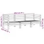3-Sitzer-Gartensofa aus imprägniertem Kiefernholz von , Modulare Sofas für den Außenbereich - Ref: Foro24-838032, Preis: 146,...