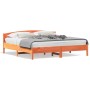 Estructura cama con cabecero madera pino marrón cera 180x200 cm de , Camas y somieres - Ref: Foro24-3216193, Precio: 223,69 €...