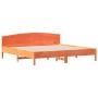 Estructura cama con cabecero madera pino marrón cera 180x200 cm de , Camas y somieres - Ref: Foro24-3216193, Precio: 223,69 €...