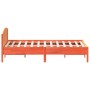 Estructura cama con cabecero madera pino marrón cera 180x200 cm de , Camas y somieres - Ref: Foro24-3216193, Precio: 223,69 €...