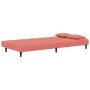Sofá cama de 2 plazas con dos almohadas terciopelo rosa de , Sofás - Ref: Foro24-375810, Precio: 240,20 €, Descuento: %
