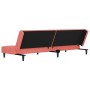 Sofá cama de 2 plazas con dos almohadas terciopelo rosa de , Sofás - Ref: Foro24-375810, Precio: 240,20 €, Descuento: %