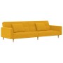 Sofá cama de 2 plazas con dos almohadas tela color amarillo de , Sofás - Ref: Foro24-375804, Precio: 274,94 €, Descuento: %