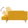 Sofá cama de 2 plazas con dos almohadas tela color amarillo de , Sofás - Ref: Foro24-375804, Precio: 274,94 €, Descuento: %