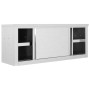 Armario pared de cocina puertas correderas acero 120x40x50 cm de vidaXL, Recipiente para comida - Ref: Foro24-51053, Precio: ...