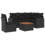 Set de sofás de jardín 6 piezas y cojines ratán sintético negro de , Conjuntos de jardín - Ref: Foro24-3224123, Precio: 376,2...
