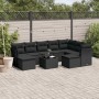 Set de sofás de jardín 10 pzas cojines ratán sintético negro de , Conjuntos de jardín - Ref: Foro24-3250414, Precio: 624,18 €...