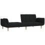Sofá cama de 2 plazas con dos almohadas tela negro de , Sofás - Ref: Foro24-375871, Precio: 286,75 €, Descuento: %