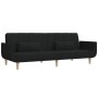 Sofá cama de 2 plazas con dos almohadas tela negro de , Sofás - Ref: Foro24-375871, Precio: 286,75 €, Descuento: %