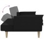 Sofá cama de 2 plazas con dos almohadas tela negro de , Sofás - Ref: Foro24-375871, Precio: 286,75 €, Descuento: %