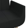 Sofá cama de 2 plazas con dos almohadas tela negro de , Sofás - Ref: Foro24-375871, Precio: 286,75 €, Descuento: %