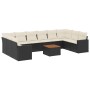 Set de sofás de jardín 11 pzas y cojines ratán sintético negro de , Sofás modulares de exterior - Ref: Foro24-3224292, Precio...