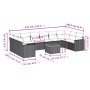 Set de sofás de jardín 11 pzas y cojines ratán sintético negro de , Sofás modulares de exterior - Ref: Foro24-3224292, Precio...