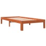 Estructura de cama madera maciza de pino marrón cera 90x200 cm de , Camas y somieres - Ref: Foro24-844168, Precio: 76,85 €, D...