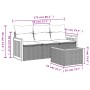 Set de sofás de jardín 4 pzas y cojines ratán sintético gris de , Conjuntos de jardín - Ref: Foro24-3259848, Precio: 252,93 €...