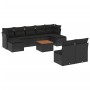 Set de sofás de jardín 10 pzas cojines ratán sintético negro de , Conjuntos de jardín - Ref: Foro24-3223857, Precio: 542,43 €...