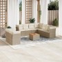Juego de sofás jardín con cojines beige 10 pzas ratán sintético de , Conjuntos de jardín - Ref: Foro24-3223713, Precio: 662,2...