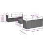 Set de sofás de jardín 7 piezas con cojines ratán PE gris de , Conjuntos de jardín - Ref: Foro24-3255822, Precio: 431,39 €, D...