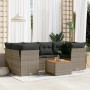 Set de sofás de jardín 7 piezas con cojines ratán PE gris de , Conjuntos de jardín - Ref: Foro24-3255829, Precio: 461,48 €, D...