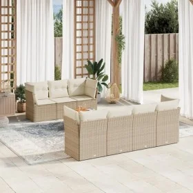 Set de sofás de jardín y cojines 8 piezas ratán sintético beige de , Conjuntos de jardín - Ref: Foro24-3255834, Precio: 518,6...