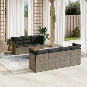 Set de sofás de jardín y cojines 8 piezas ratán sintético gris de , Conjuntos de jardín - Ref: Foro24-3255836, Precio: 477,79...