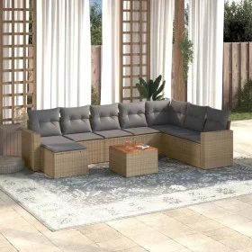 Juego de sofás jardín con cojines beige 10 pzas ratán sintético de , Conjuntos de jardín - Ref: Foro24-3256591, Precio: 567,6...