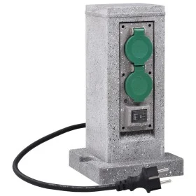 Enchufe de jardín con sensor de ocaso columna plástico de vidaXL, Enchufes de pared - Ref: Foro24-46356, Precio: 44,44 €, Des...
