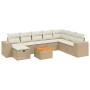 Set de sofás de jardín 9 pzas con cojines ratán sintético beige de , Conjuntos de jardín - Ref: Foro24-3265209, Precio: 581,9...
