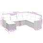 Set de comedor de jardín 7 pzas y cojines ratán sintético negro de , Conjuntos de jardín - Ref: Foro24-3265326, Precio: 385,8...