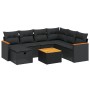 Set de sofás de jardín 8 piezas y cojines ratán sintético negro de , Conjuntos de jardín - Ref: Foro24-3265332, Precio: 490,7...