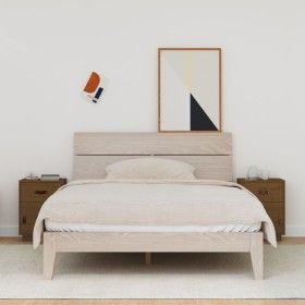 Mesitas de noche 2 uds madera de pino marrón miel 40x34x55 cm de vidaXL, Mesitas de noche - Ref: Foro24-818312, Precio: 81,58...