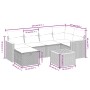 Set de comedor de jardín 7 pzas y cojines ratán sintético negro de , Conjuntos de jardín - Ref: Foro24-3265305, Precio: 392,4...
