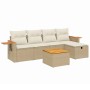 Juego de sofás jardín con cojines 6 pzas ratán sintético beige de , Conjuntos de jardín - Ref: Foro24-3265510, Precio: 410,13...