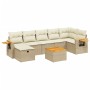 Juego de sofás de jardín con cojines beige 8 pzas ratán PE de , Conjuntos de jardín - Ref: Foro24-3265538, Precio: 553,84 €, ...